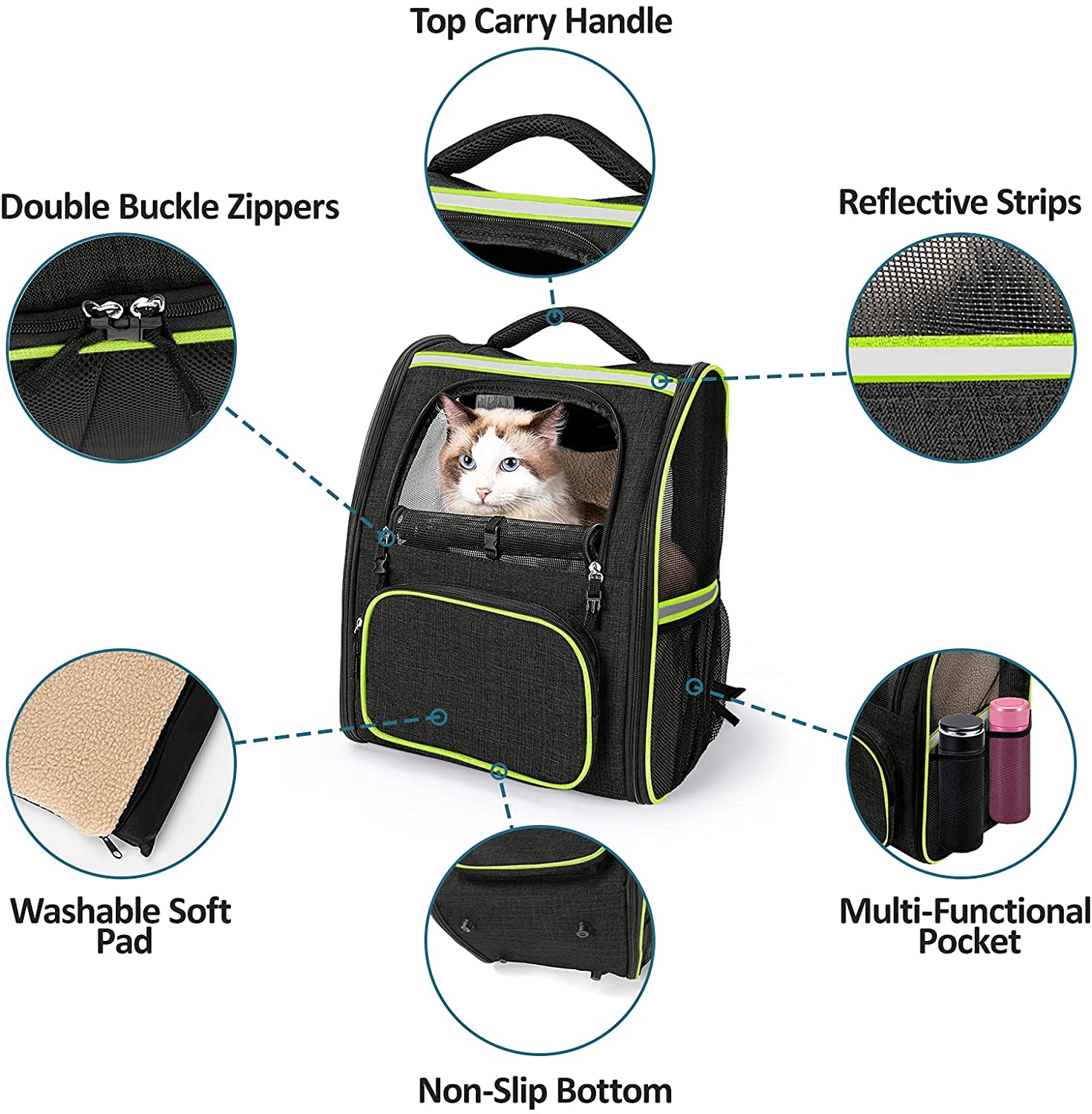 JOYO Cat Carrier Backpack Expandable for Hiking Travel Camping - CatRomance