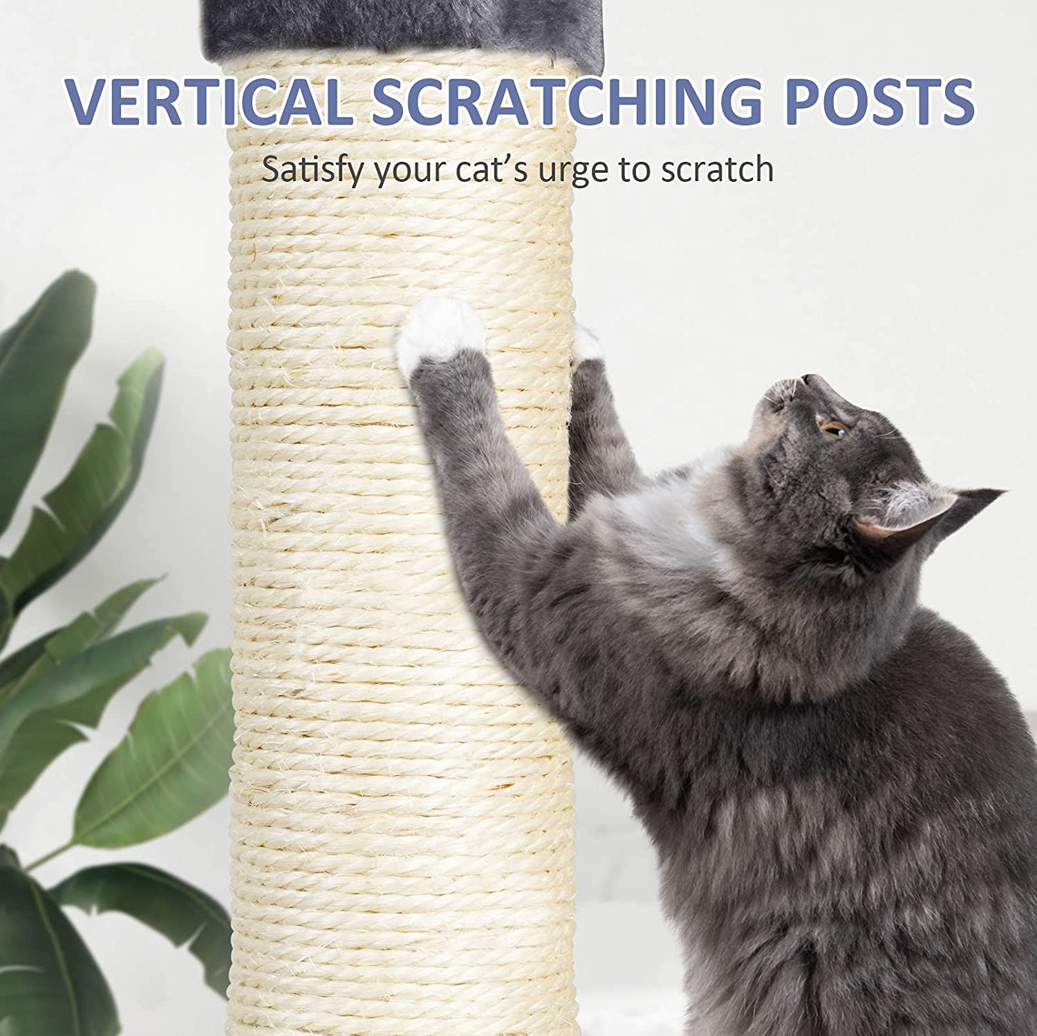 JOYO 65.5″ MultiLevel Cat Tree for Indoor Cats CatRomance